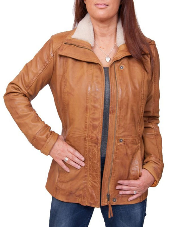 Women Antique Tan Brown Jacket