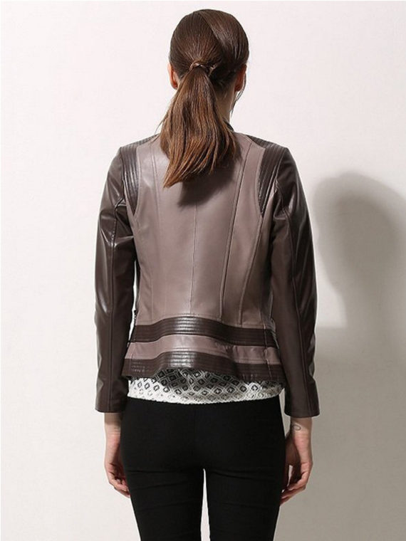 Women Asymmetrical Style Moto Jacket