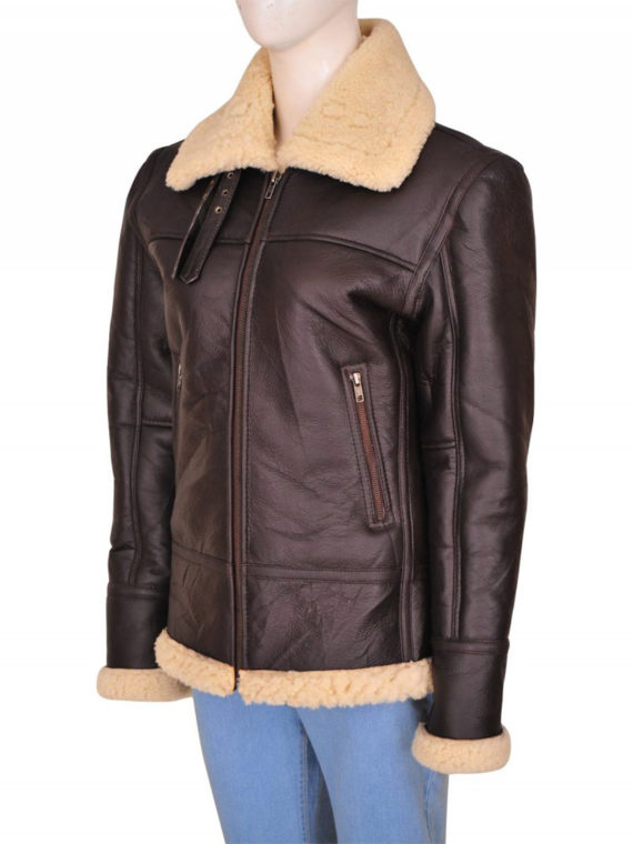 Women B3 Shearling Aviator Bomber Jacket