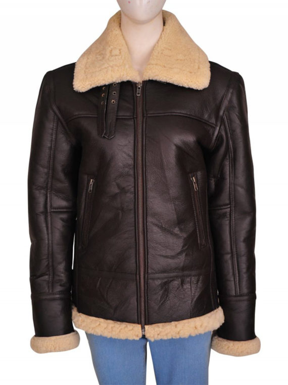 Women B3 Shearling Aviator Leather Jacket