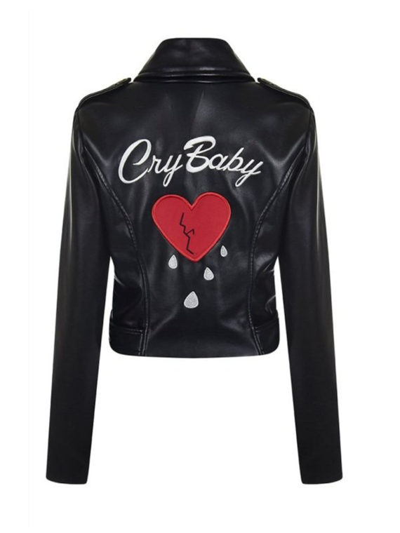 Women Cry Black Leather Jacket