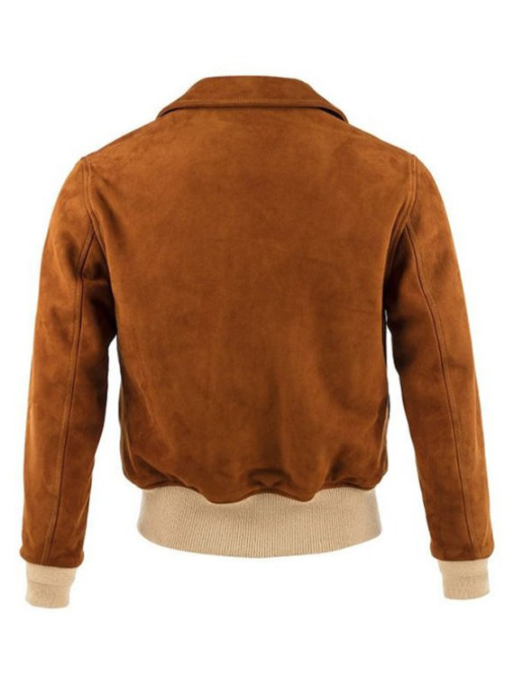 Women’s Suede Bomber Brown Jacket