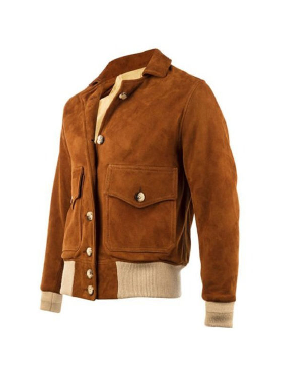 Women’s Suede Bomber Leather Jacket