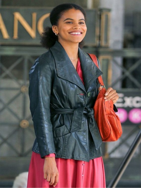 Zazie Beetz Joker Black Leather Jacket