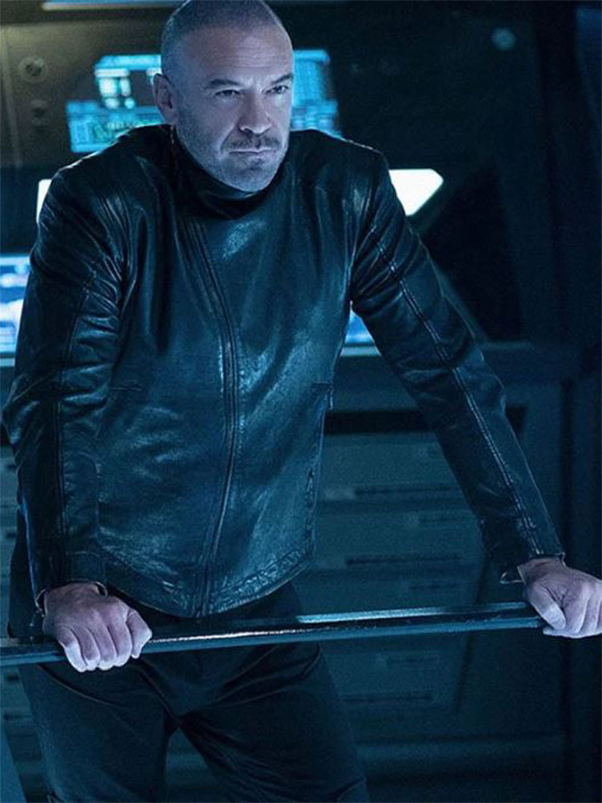 Alan Van Sprang Star Trek Discovery Asymmetrical Leather Jacket