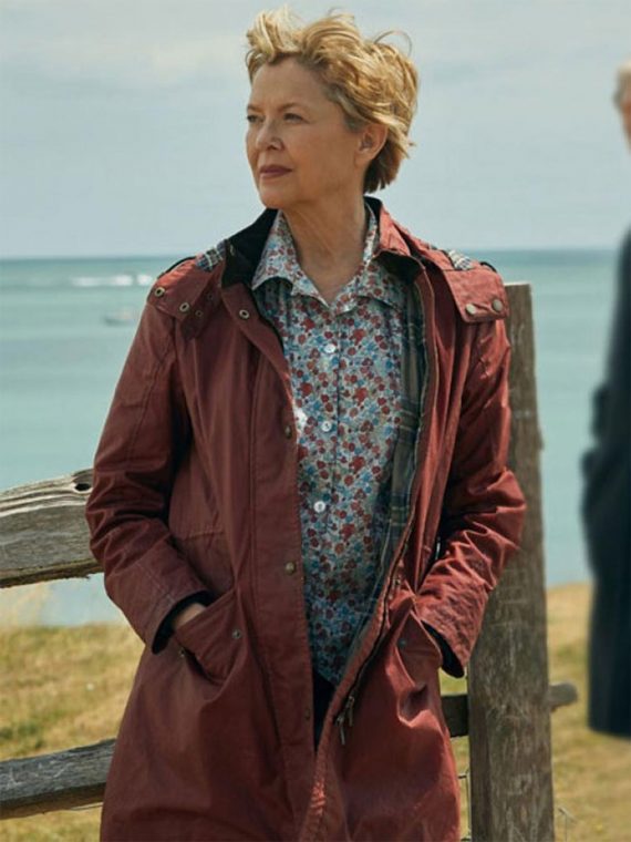 Annette Bening Hope Maroon Coat