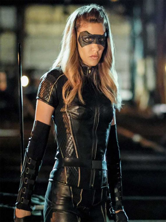 Black Canary Arrow Season 6 Leather Jacket