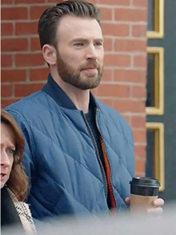 Chris Evans Hyundai Super Bowl Ad Blue Jacket