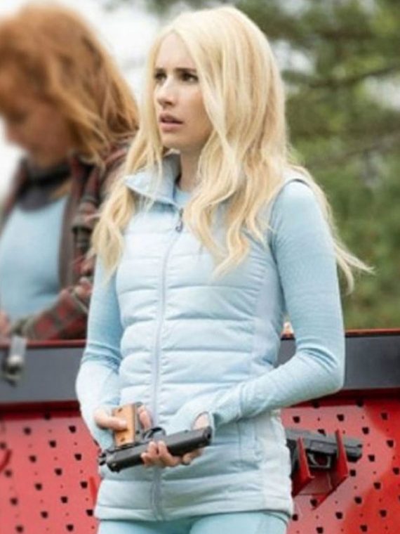 Emma Roberts The Hunt Blue Vest