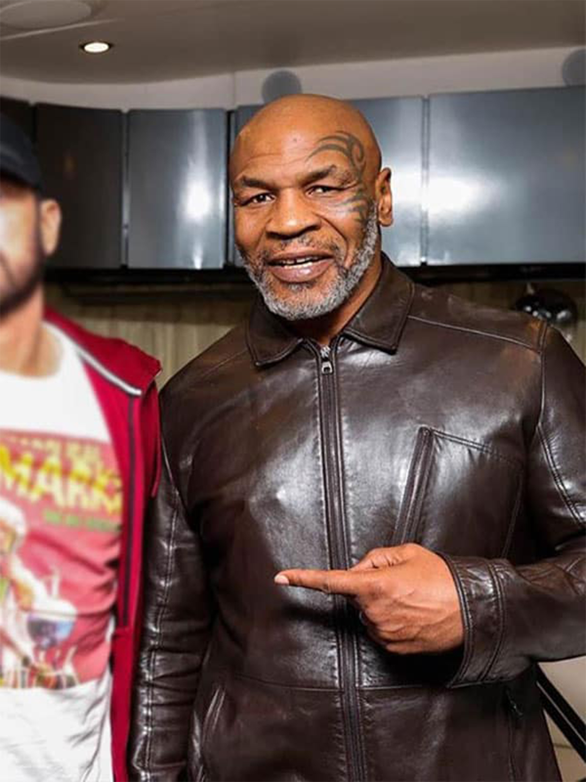 Godzilla Mike Tyson Black Leather Jacket