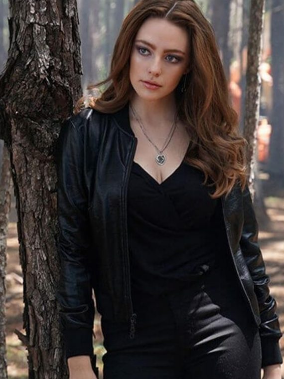 Legacies Danielle Rose Russell Black Leather Jacket - Image 2