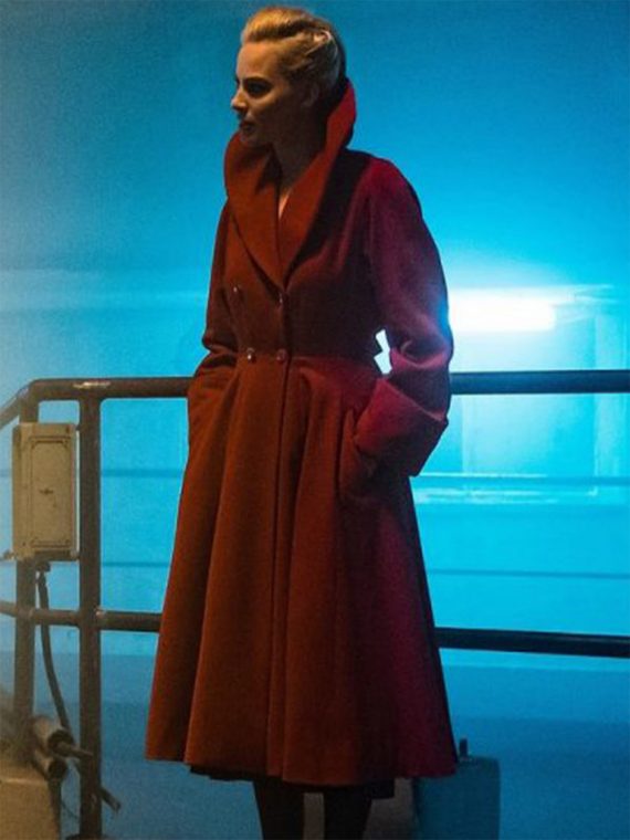 Margot Robbie Terminal Red Coat