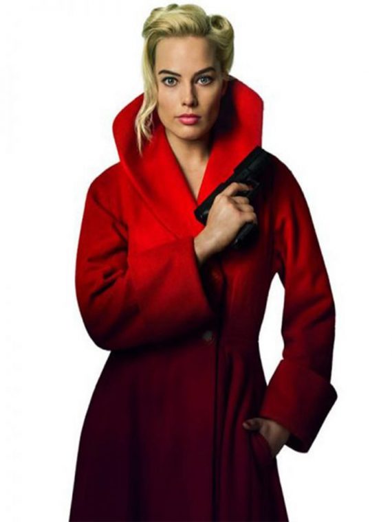 Margot Robbie Terminal Red Long Coat