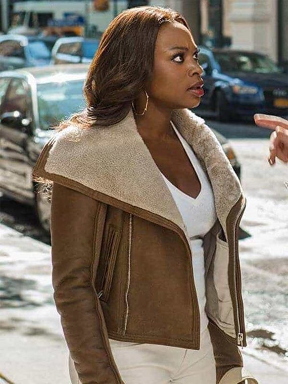 Power TV Series Tasha St. Patrick Sheepskin Jacket