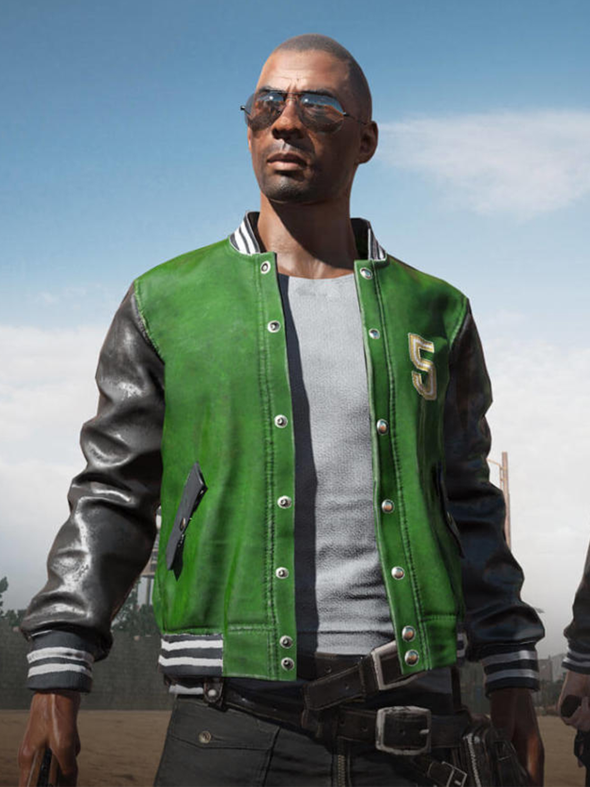 Pubg 5m Varsity Leather Jacket