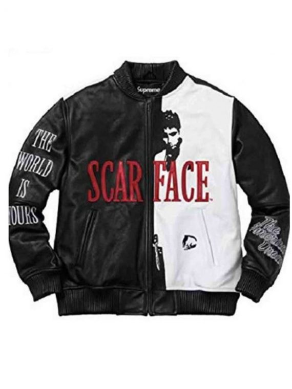 Scarface Tony Montana Bomber Leather Jacket