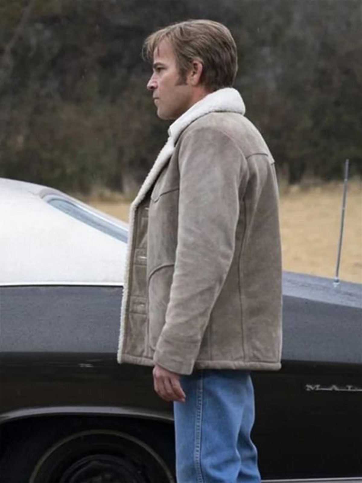 True Detective Roland West Shearling Jacket