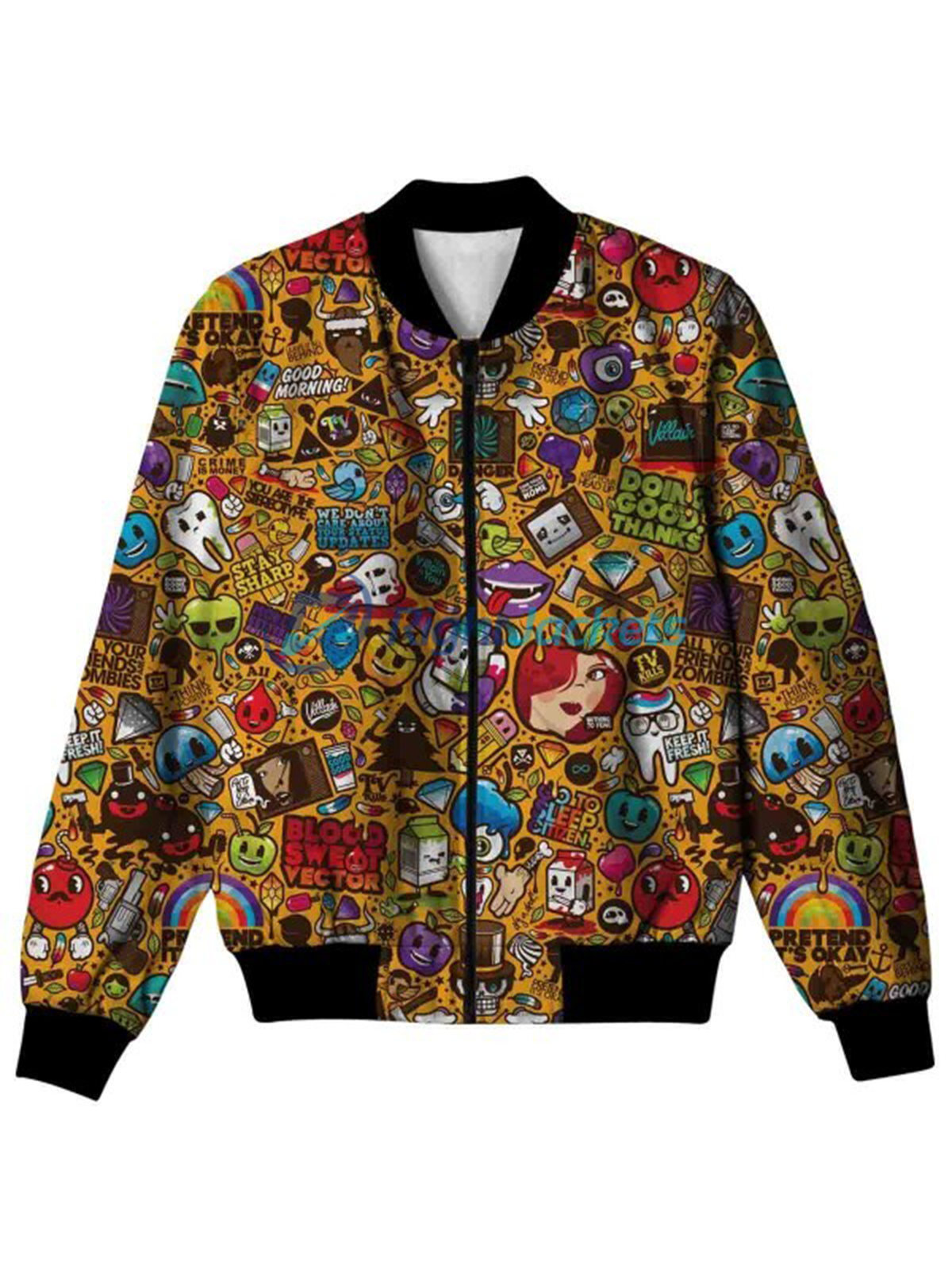 Animation & Cartoon Screen Printed Jacket