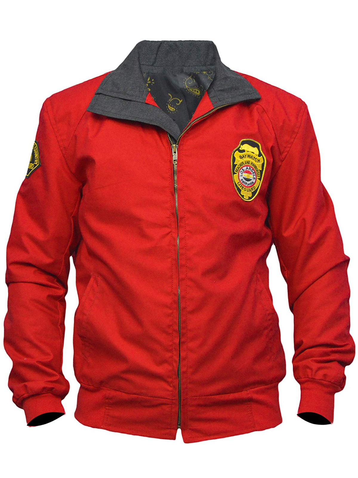 Baywatch Lifeguard Bomber Red Jacket