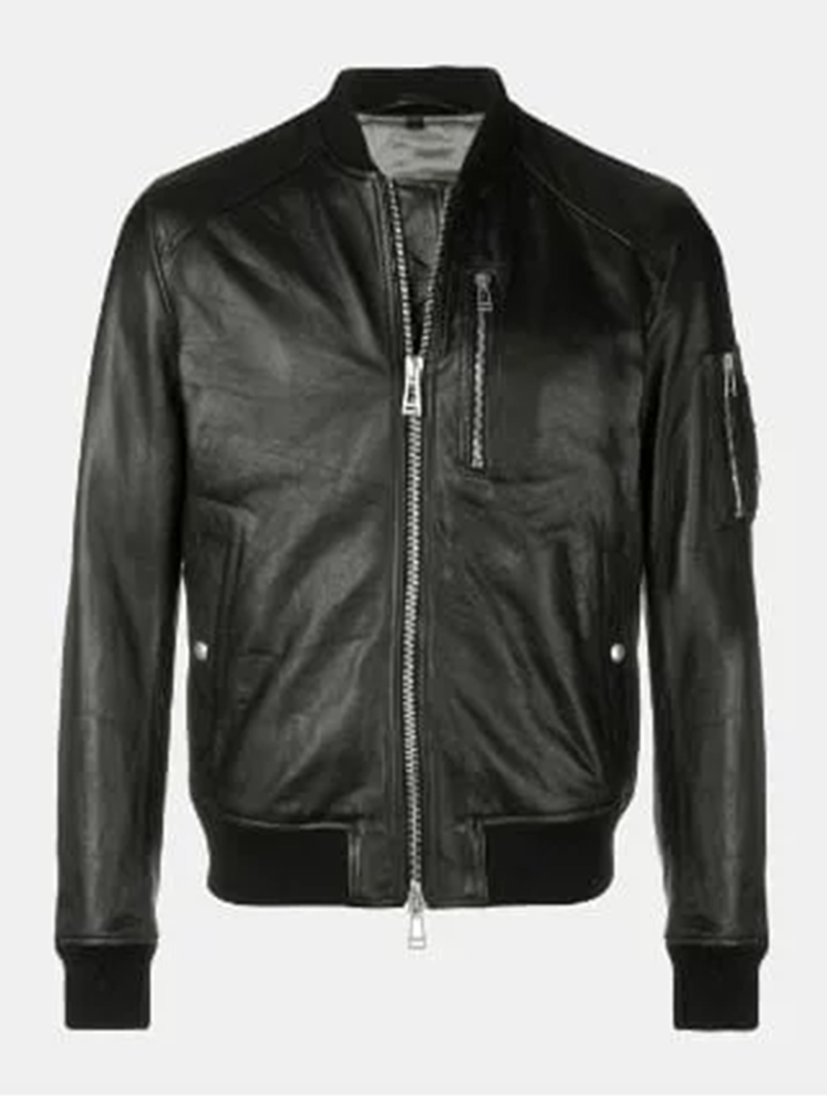 Belstaff Black Bomber Leather Jacket