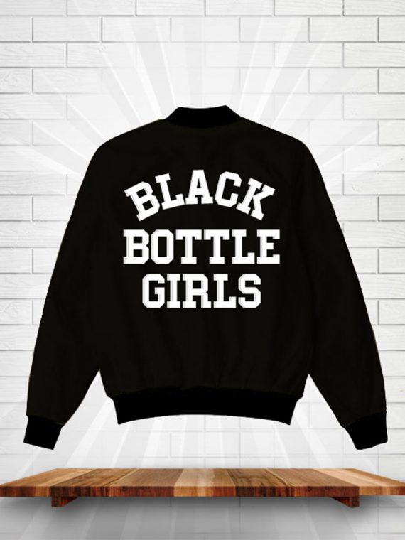 Black Bottle Boys Jacket Varsity Bomber Jacket With Custom Name