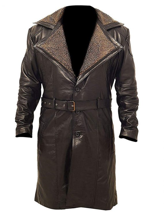 Blade Runner 2049 Ryan Gosling (Officer K) Fur Lapel Collar Trench Coat