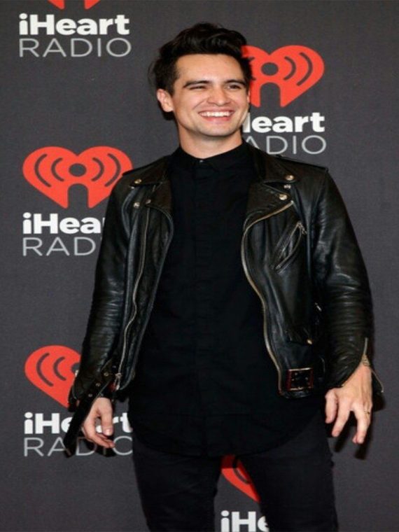 Brendon Urie Mens Black Leather Jacket