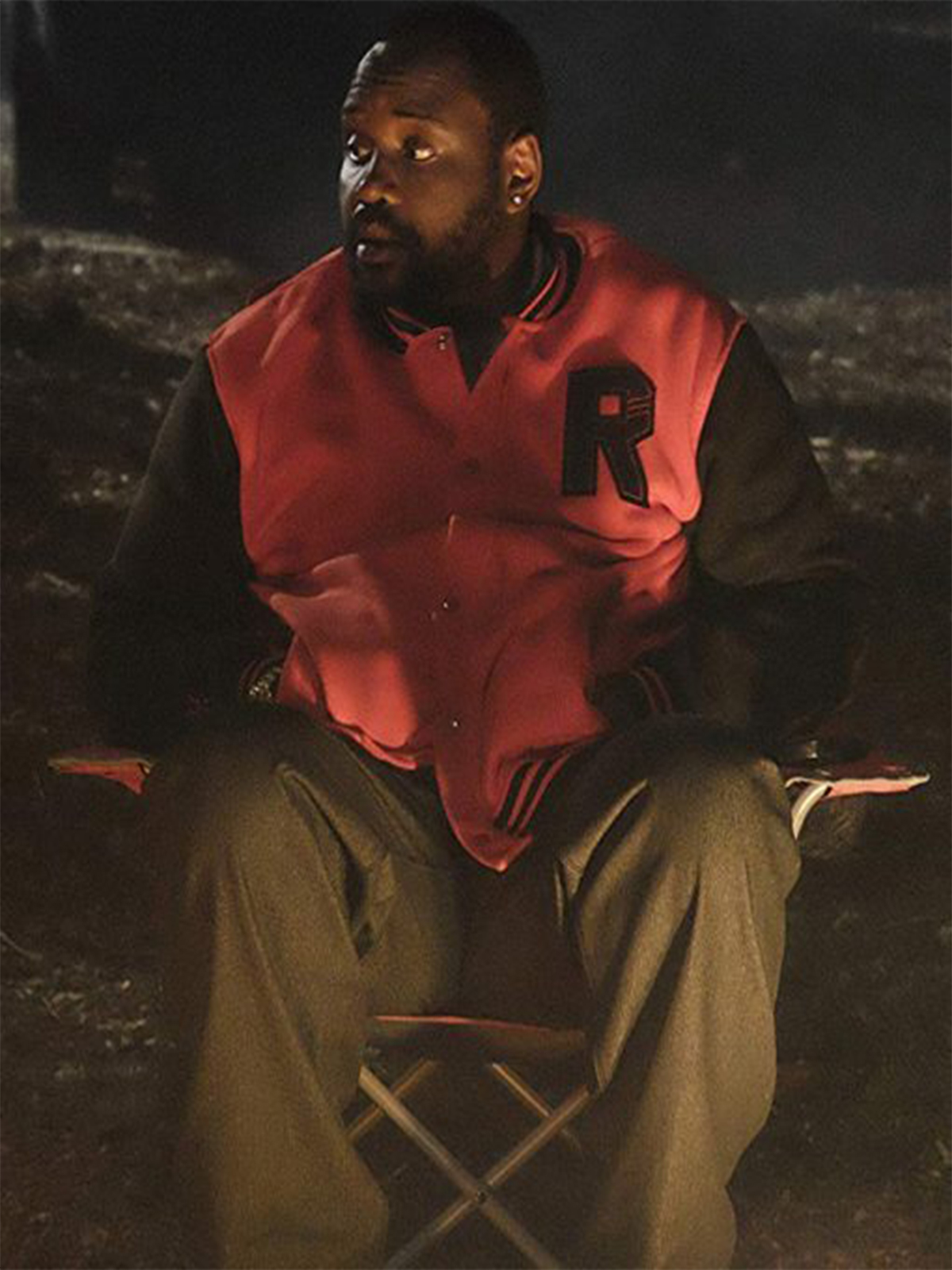 Brian Tyree Henry Atlanta Alfred Miles Red Letterman Jacket