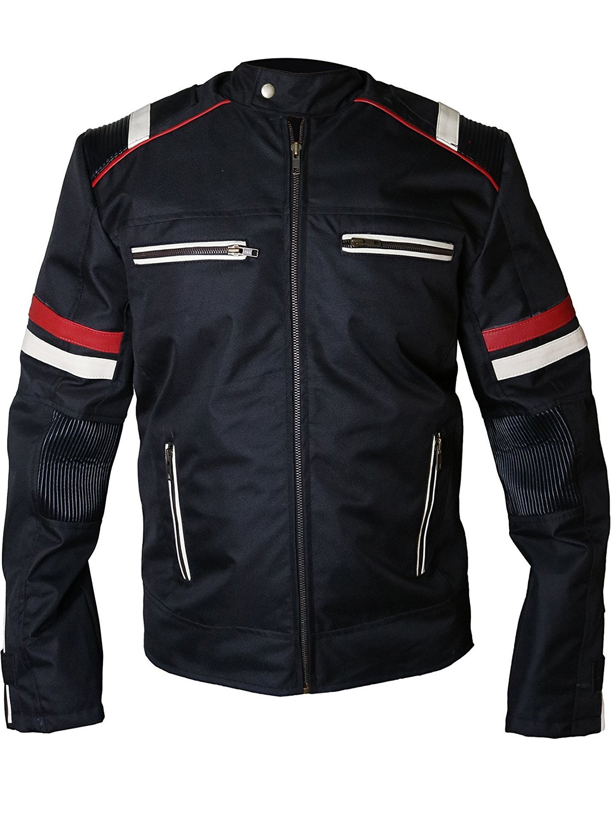 Café Racer Biker Retro Slimfit Black High Quality Cordura Jacket