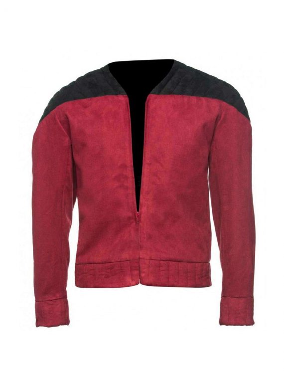 Captain Picard Star Trek Next Generation Suede Leather Stewart Jacket