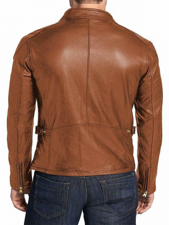 Children Fashion Boys Brown Leather Jacket