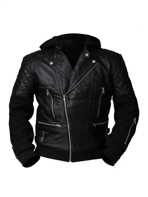 Chris Brown Black Quilted Leather Jacket