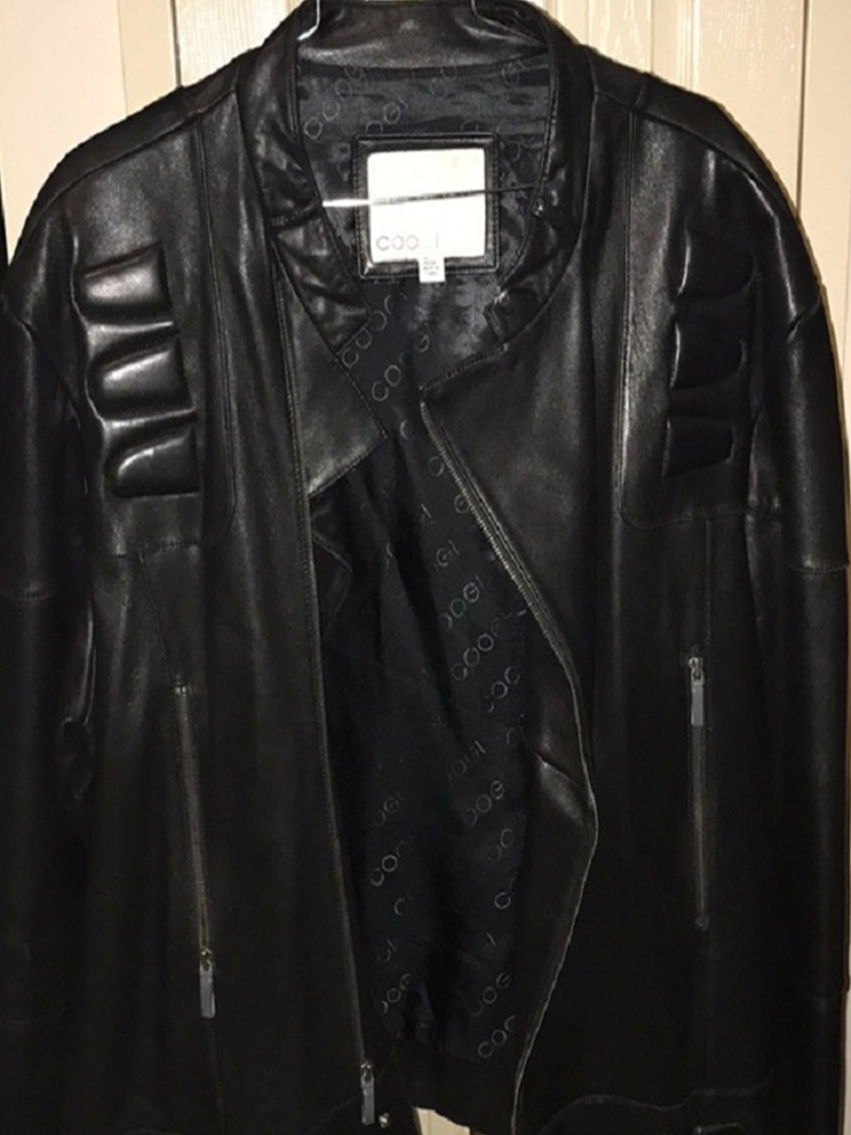 Coogi Black Leather Jacket