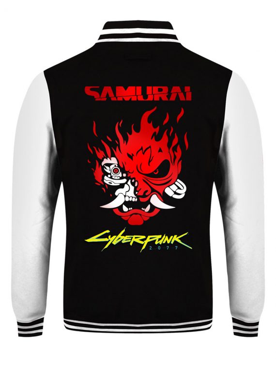 Cyberpunk 2077 Samurai Skull Varsity Jacket