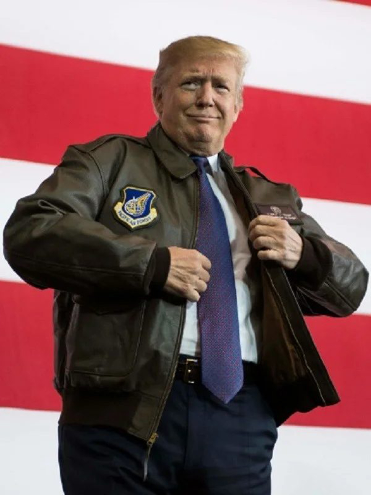 Donald Trump A2 Flight Bomber Leather Jacket