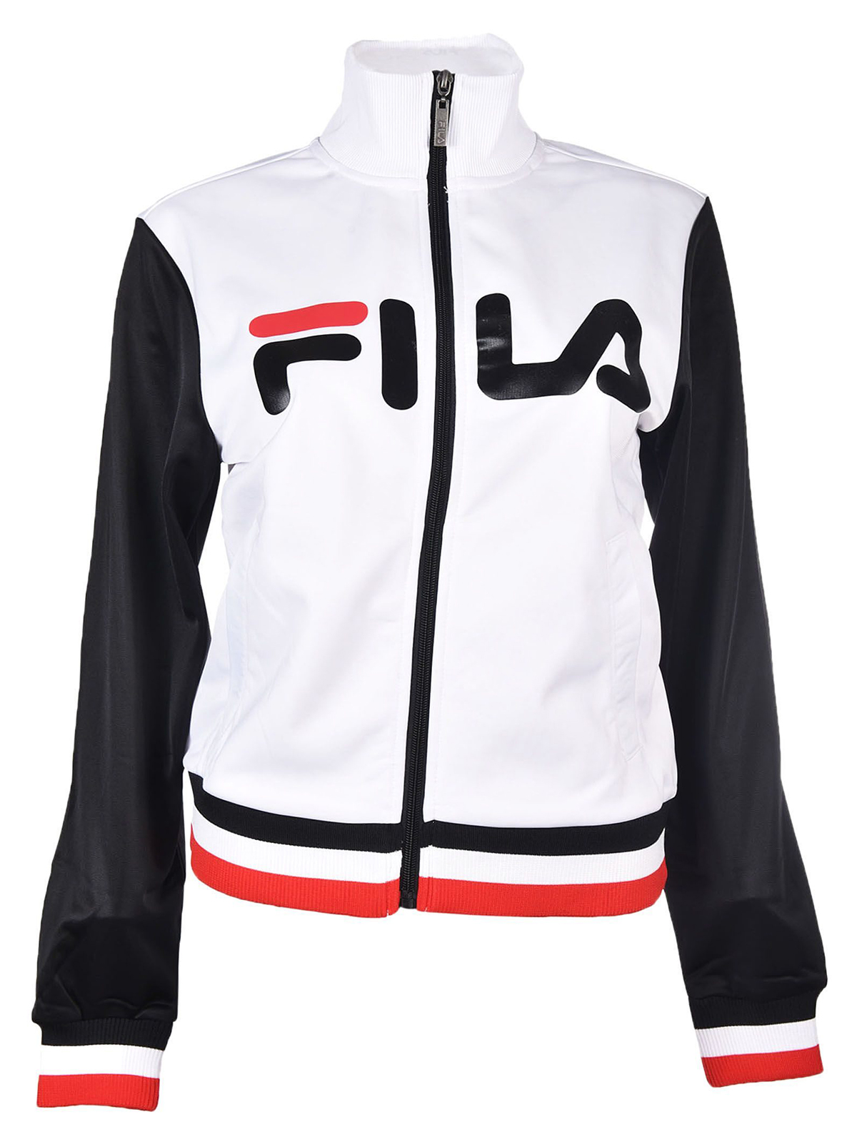 Fila White and Black Leather Jacket