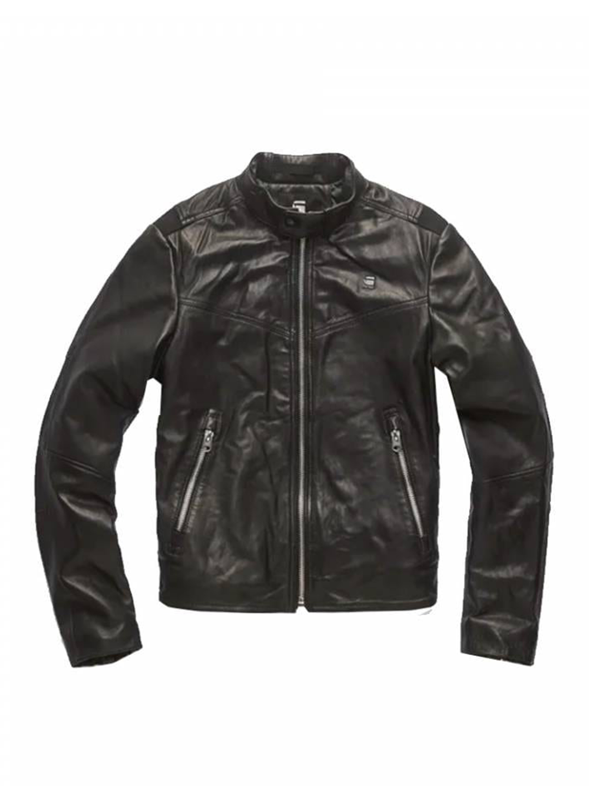 G-star Black Biker Style Leather Jacket