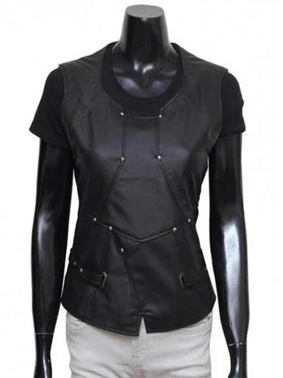 Gamora Black Leather Vest