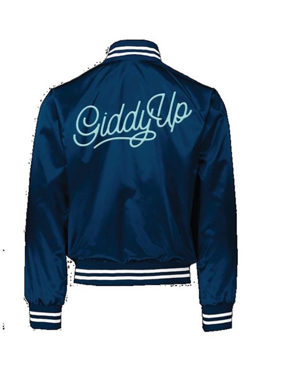 Giddy Up Blue Bomber Satin Jacket