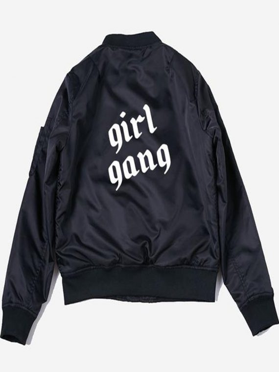 Girl Gang Satin Bomber Jacket