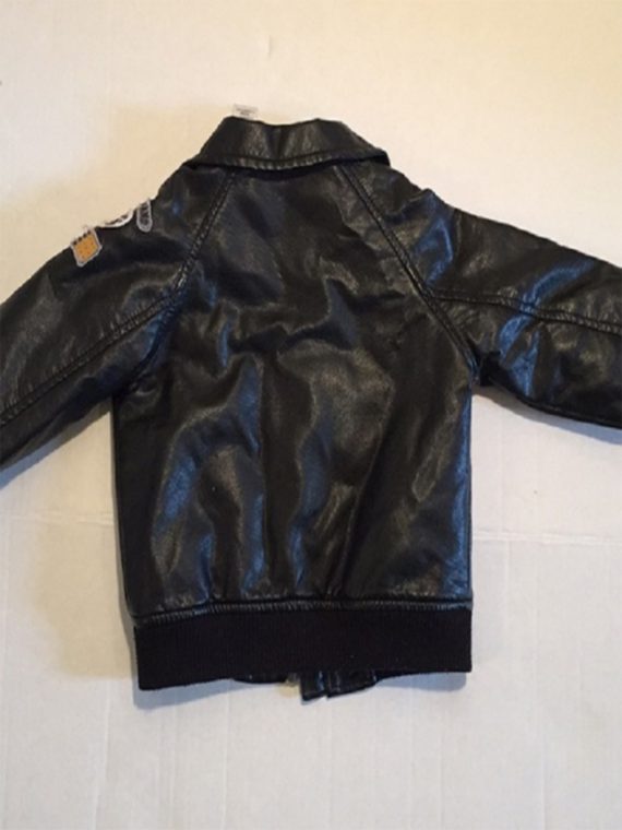 Guess Little Boys Black Leather Jacket - Image 3