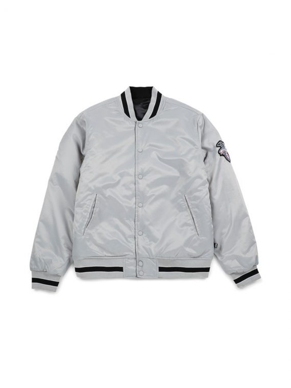 HUF Reversible Silver Satin Jacket