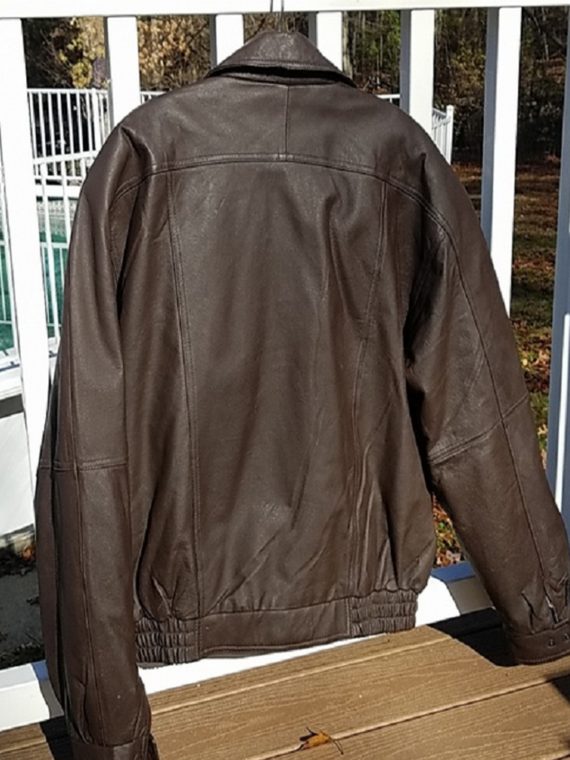 Handyman Club Brown Bomber Leather Jacket