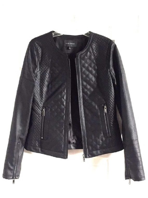 Harve Benard Black Faux Leather Jacket