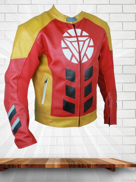 Iron Man Tony Stark Heart Logo Jacket