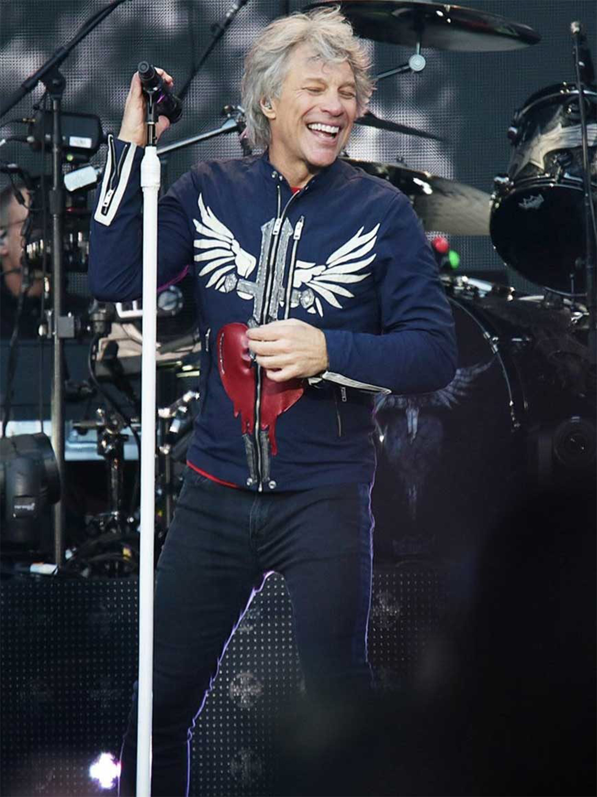 Jon Bon Jovi Concert 2019 Blue Cotton Jacket