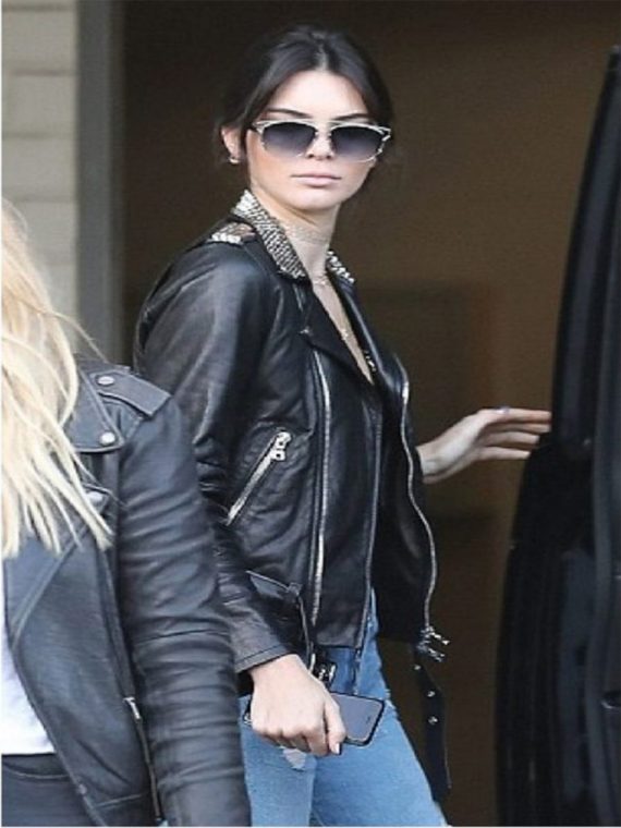 Kendall Jenner Black Biker Jacket