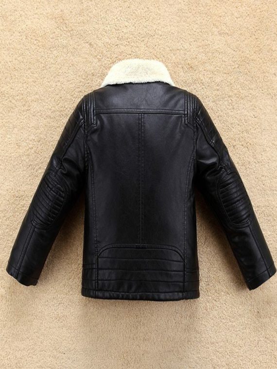 Kids Warm Coat Bomber Jacket With Collar