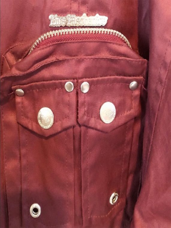 Live Mechanics Burgundy Leather Jacket