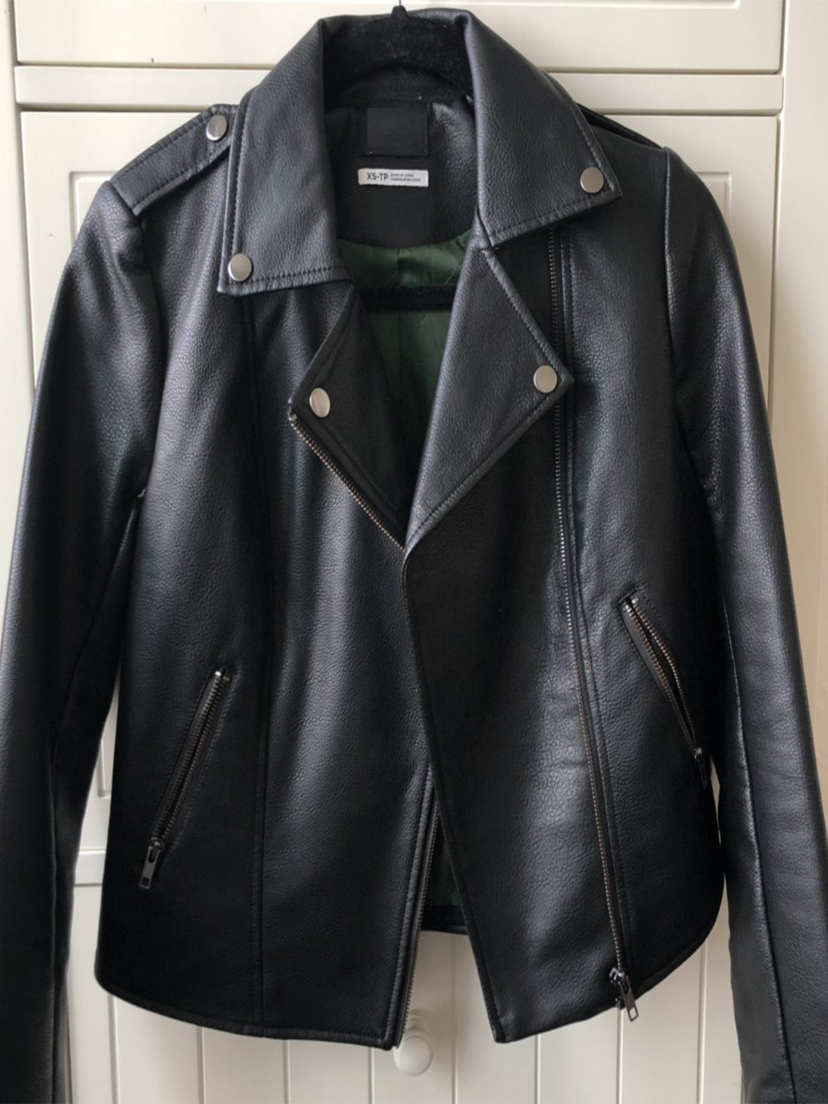 Mens BDG Black Leather Jacket